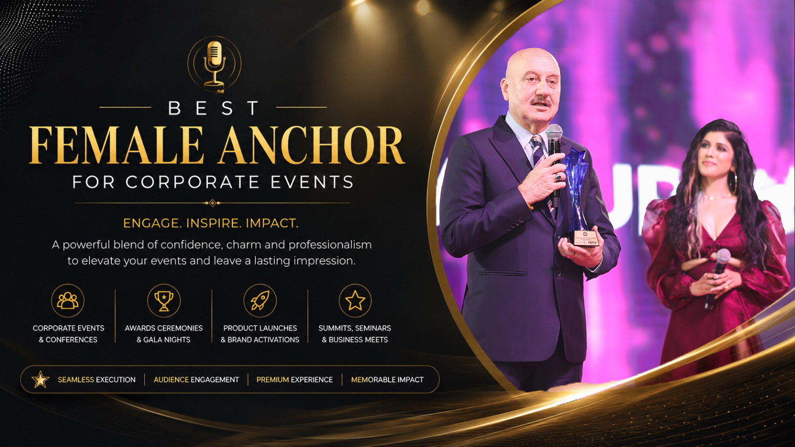 Best Female Anchor for Corporate Events in India | Professional Event Host – Shikha Singh